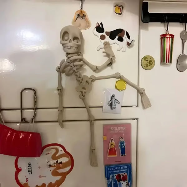 🎃Halloween Hot Sale 💀✨3D Printed Vintage Skeleton Magnetic Figurine 🎃