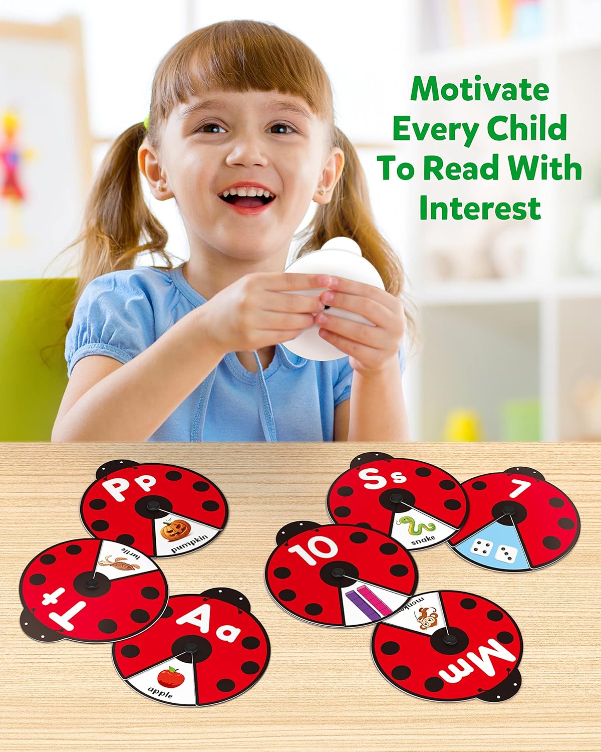 🎁Early Learning Montessori Spinning Flash Cards – 🎨ABC 123 Alphabet & Number Toy for Kids (3–5 Years)