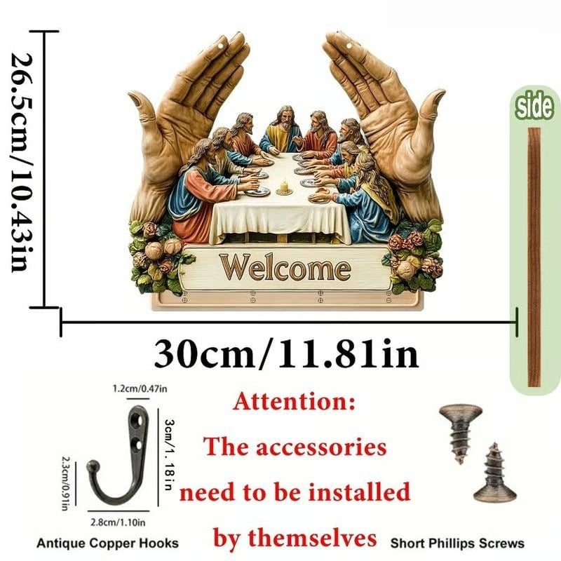 🎅🏻Christmas Sale🎁Jesus & Disciples Wall Art Key Holder