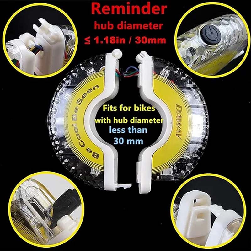 ⏳Time-Limited Special⏰LED Cycling Wheel Hub Light for Night Riding