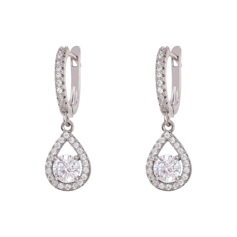 Elegant Teardrop Dangle Hoop Earrings