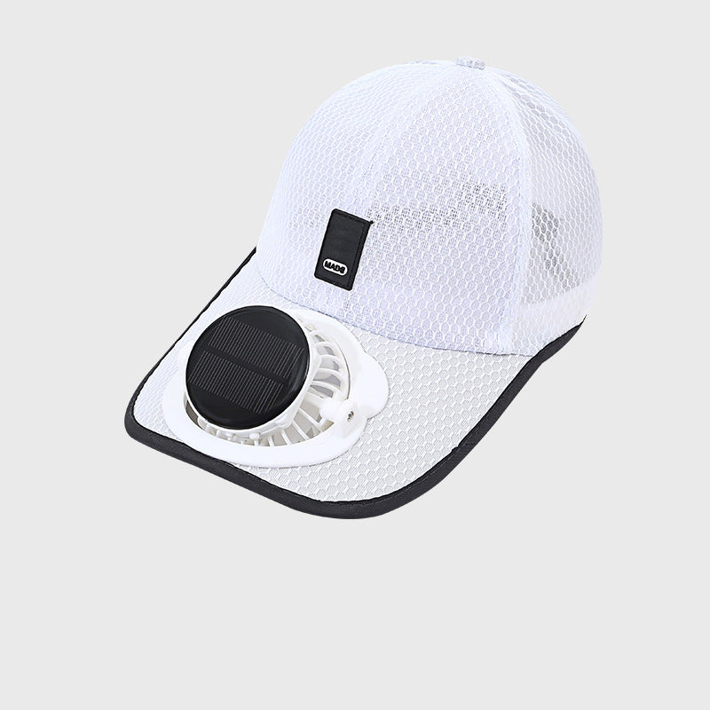 🌞🧢 Breathable Sun Hat Baseball Cap with Built-in Solar Cooling Fan