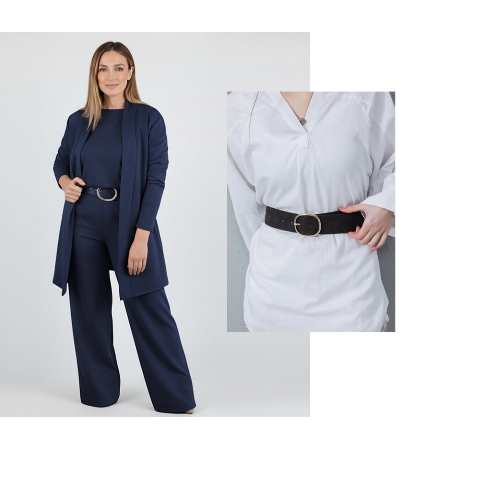 Elegant 3-piece Set Including Long Cardigan, Top And Pants💞