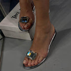 💖Flat Sandals With Clear Rhinestones For Women