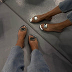 💖Flat Sandals With Clear Rhinestones For Women