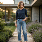 Women’s Retro Cropped Straight-Leg Jeans