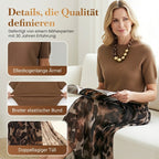Women's Two-Piece Sweater & Leopard Flowy Skirt Set