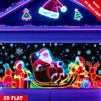🎇🚪UV Activated Christmas Garage Door Cover Banner, Glows in Dark🔥🎉
