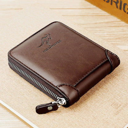🎁Men's Leather Zip Wallet (RFID Protected)✨