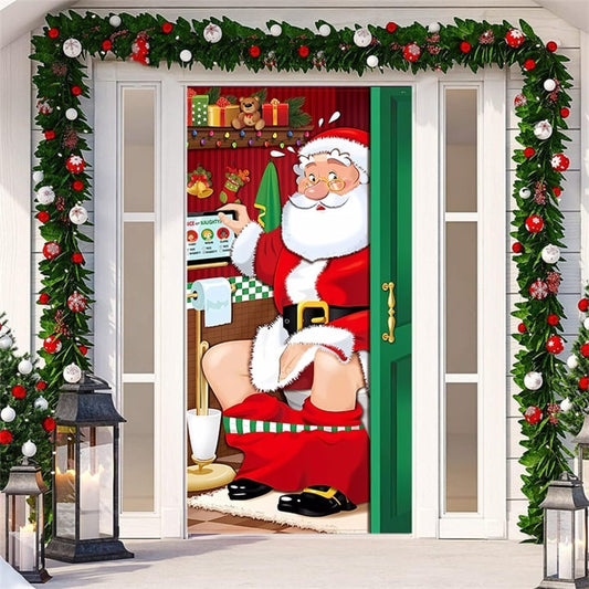 🎅Oferta navideña 49% de descuento🎄Decoración navideña para puerta de entrada🚪