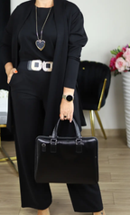 🔥 Elegant Longline Cardigan & Top & Pants 3-Pieces Set