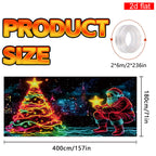 🎇🚪UV Activated Christmas Garage Door Cover Banner, Glows in Dark🔥🎉