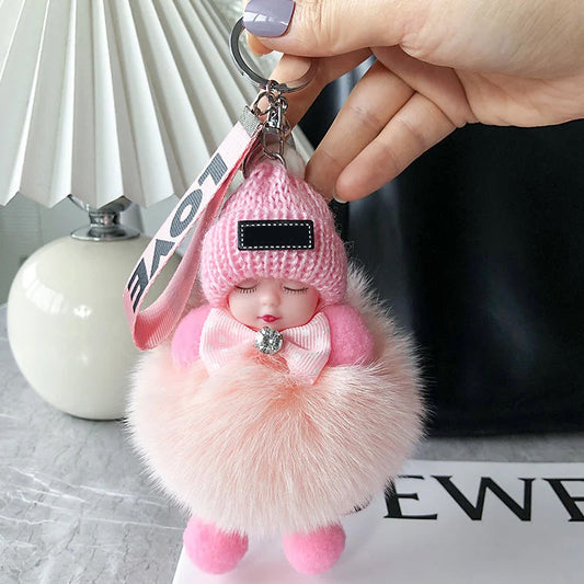 🧸 Soft Plush Doll Keychain