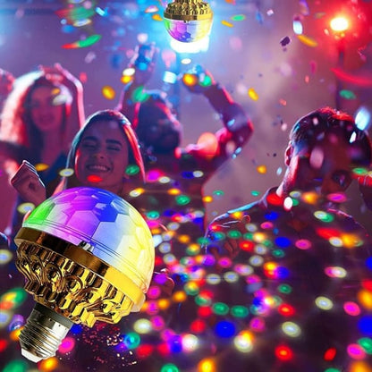 💥Elementos esenciales para la fiesta❗BOMBILLA GIRATORIA COLORFUL DISCO™️ bola mágica de cristal🕺💃