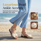 Stylish Pearl Ankle Strap Sandals