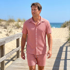 Men's Loose Short Sleeve Shirt & Shorts 2-Piece Set
