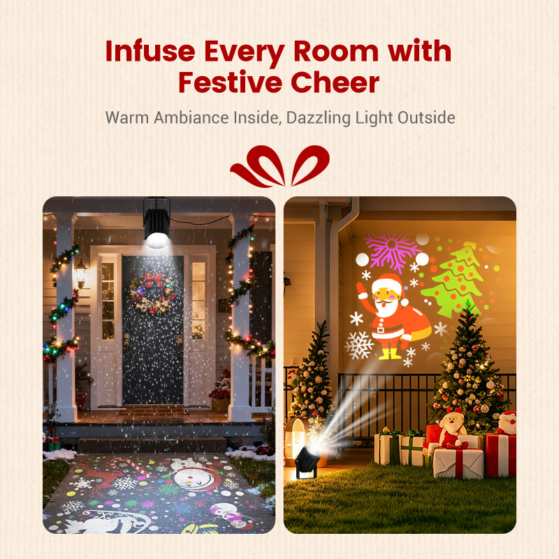 🎁Christmas Hot Sale 🎅Rotating LED Christmas Pattern Projector Light