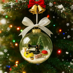 🎄  Holiday Sewing Snow Globe -DIY Craft Ornament with Glitter & Mini Figures, Festive Decor for Tree or Gift 🧵📦