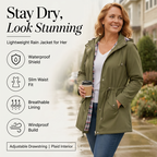 ✨Womens Chic. Lightweight. Waterproof Jacket 🍃🧥-Unleash Style and Durability in Any Storm!