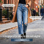 Women’s Retro Cropped Straight-Leg Jeans