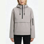 Leopard Print Hooded Pullover with Kangaroo Pocket