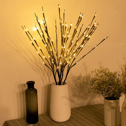 🎄 LED Willow Branch Lights Battery-Powered Twig Light