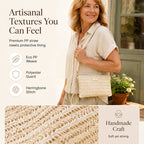 Women's Woven Straw Shoulder Clutch Bag