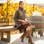 🔥Turtleneck Sweater Mini Dress Set