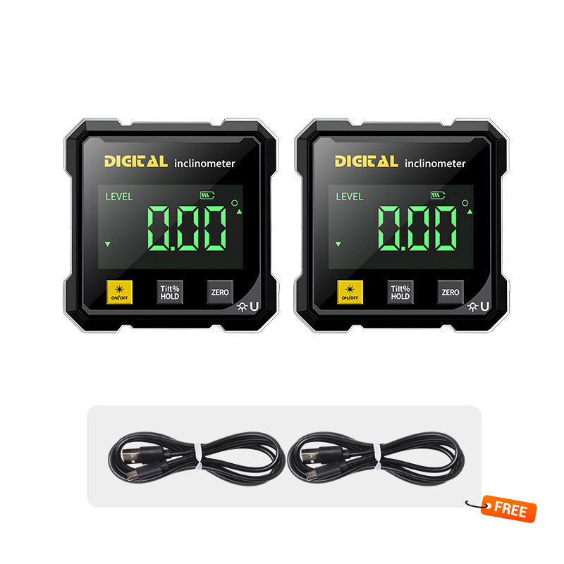 4-Side Magnetic Digital Angle Gauge with Laser