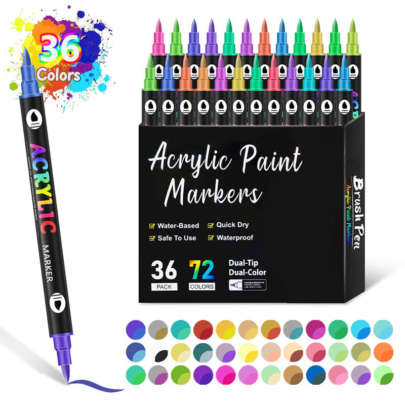 🌈Dual Tip Acrylic Paint Pen Marker
