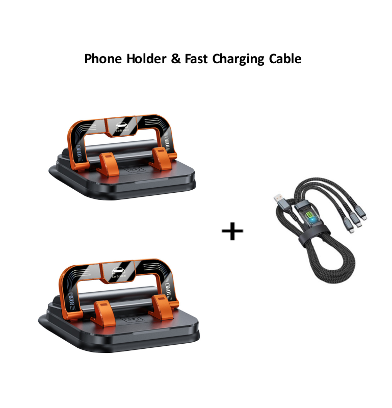 📱✨ 360° Rotating Foldable Phone Holder - Universal Compatibility with Anti-Slip Base for Desk, Car & Travel Use 🚗💻