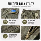 🩳 Men's Casual Relaxed Fit Cargo Shorts – Multi-Pockets, Breathable, Rugged 🌲