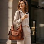 Convertible Multi-Pocket Shoulder Bag for Women