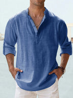 🔥Men's Cotton Linen Casual Long Sleeve Shirt