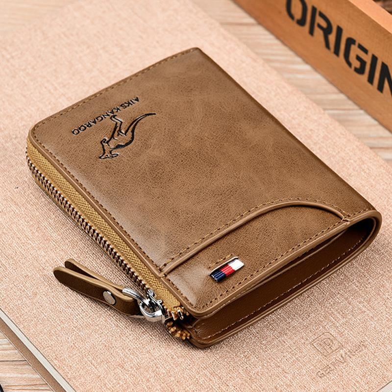 🎁Men's Leather Zip Wallet (RFID Protected)✨