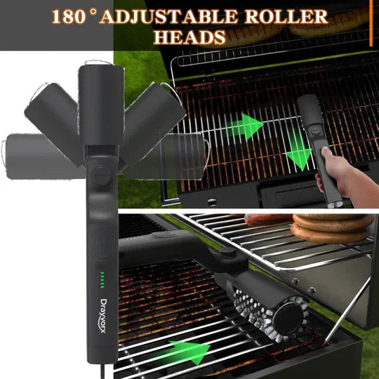 🍖 Cordless Electric BBQ Brush Cleaner – Deep Cleaning, Long Handle & Rechargeable 🔋