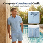 Men's Summer 2-Piece Polo & Shorts Set