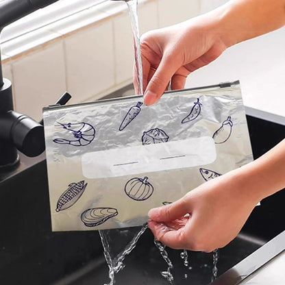 🍗Buy 2 Get 1 Free 🥦Reusable Aluminum Foil Sealable Storage Bags