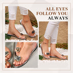 💖Flat Sandals With Clear Rhinestones For Women