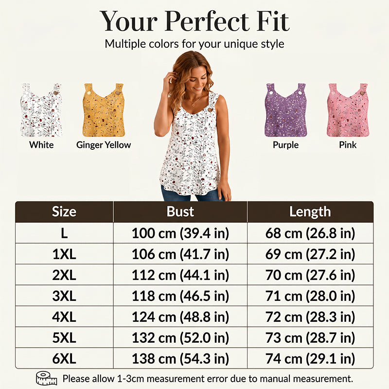 🌸 Women's Floral Print Tank Top – Chic V-Neck & Flowy Fit – Summer Wardrobe Essential 🌞