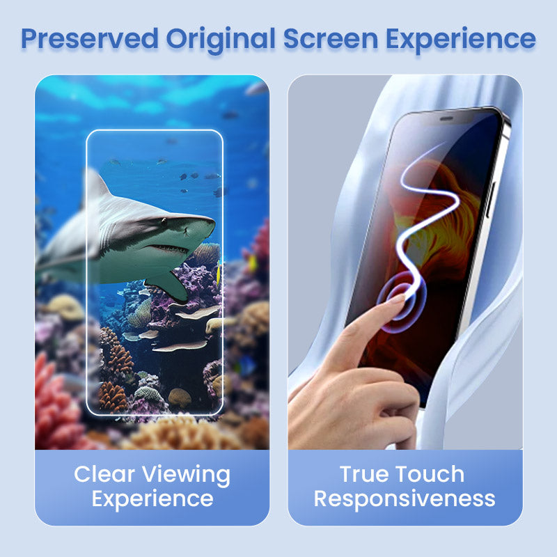 4K HD/Anti-Peeping Tempered Glass Screen Protector with Auto Dust-elimination Installation for iPhone