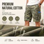 🩳 Men's Casual Relaxed Fit Cargo Shorts – Multi-Pockets, Breathable, Rugged 🌲