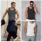 🎉🛍️Men's Summer Essentials-Buy 3 Get 2 Free🎽Round Neck Quick-Drying Stretchy Slim Tank Top