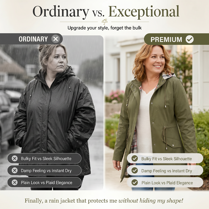 ✨Womens Chic. Lightweight. Waterproof Jacket 🍃🧥-Unleash Style and Durability in Any Storm!