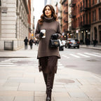 🔥Turtleneck Sweater Mini Dress Set