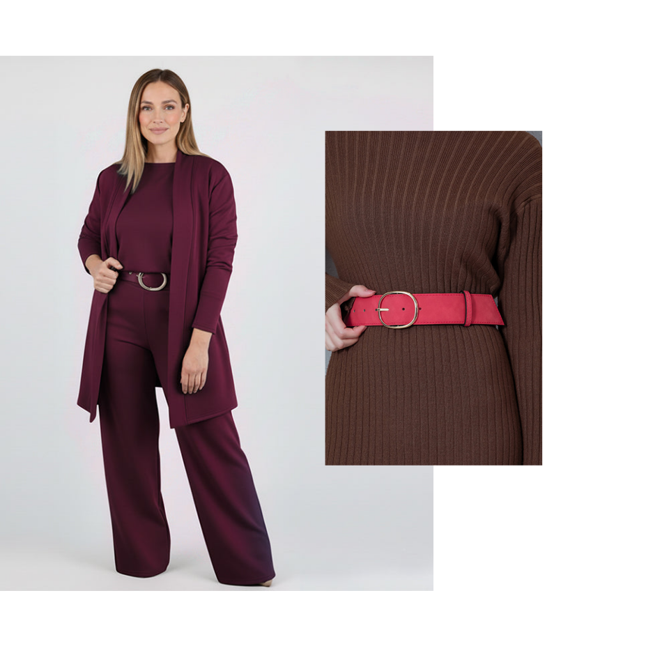 Elegant 3-piece Set Including Long Cardigan, Top And Pants💞