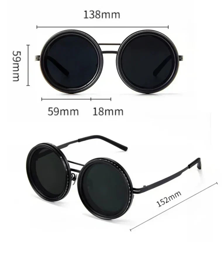 🔥Adjustable Tint Polarized Round Sunglasses