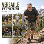 🩳 Men's Casual Relaxed Fit Cargo Shorts – Multi-Pockets, Breathable, Rugged 🌲