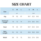 💥 V Neck Lace Up Printed One Piece Swimsuit and Skirt