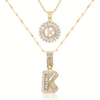 💖2 Pack - Initial Letter Pendant Necklaces